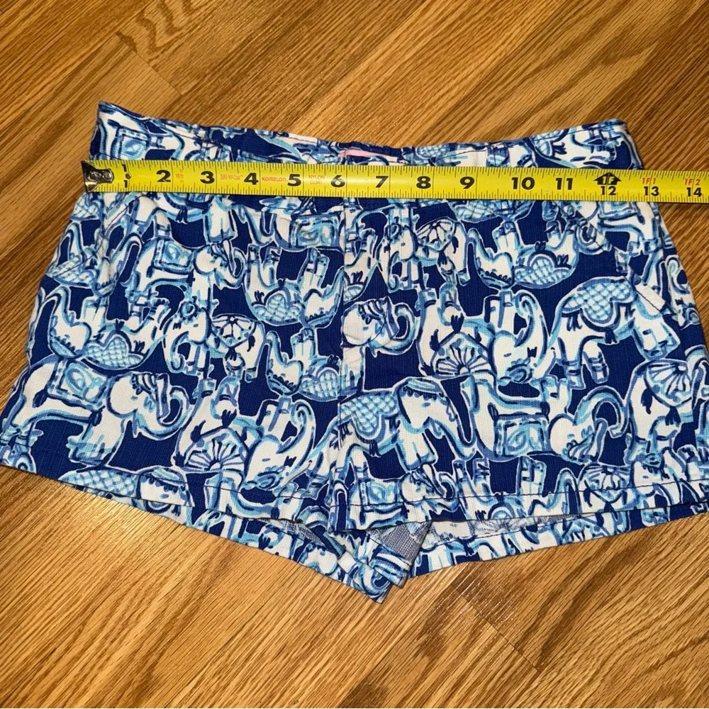 Lilly‎ Pulitzer Girls Mini Callahan Get Trunky Elephant Print Shorts Sz 12